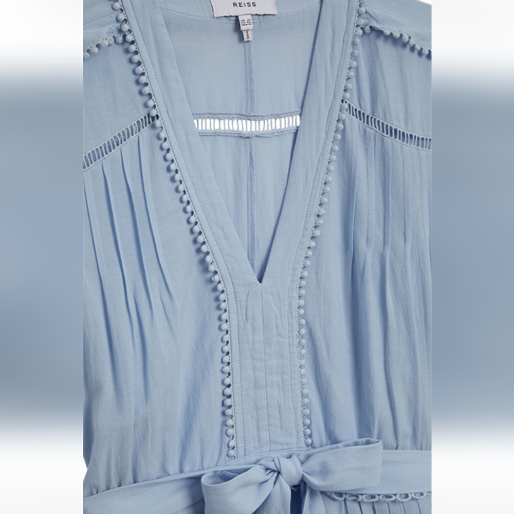 NWT REISS | Gemina Embroidered Mini Dress - Picture 2 of 8
